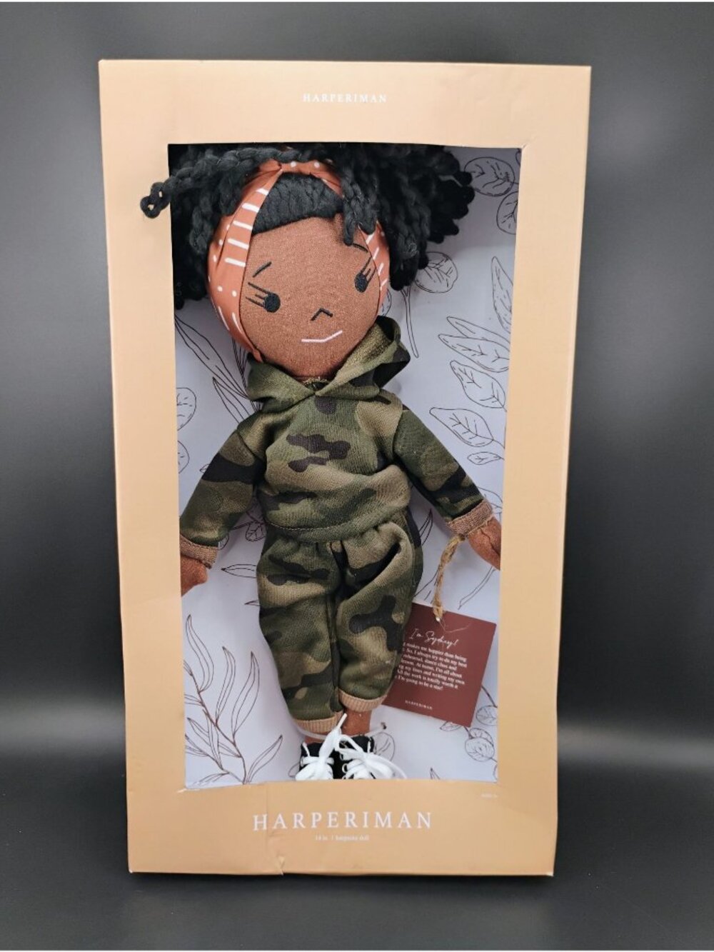 HarperIman 14" Handmade Cloth Doll In Camouflage Outfit